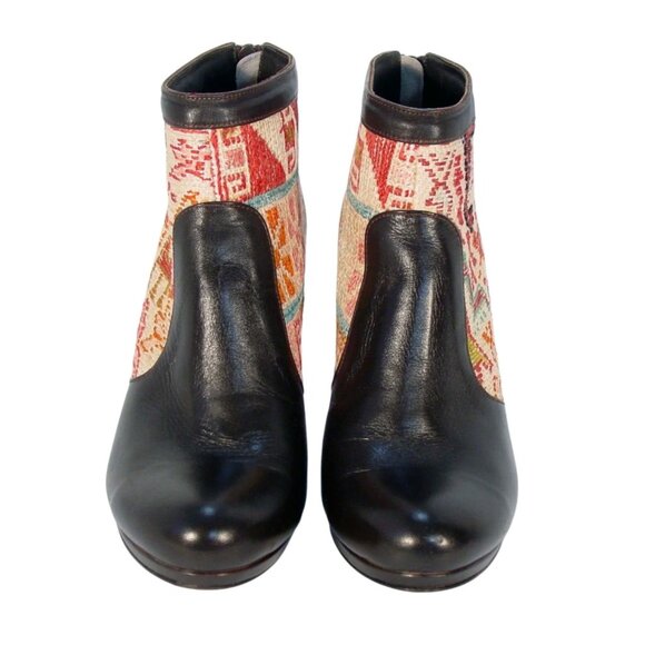 SILKSON SHOES Turkish Kilim Heeled Booties Ankle Boots 40/ 9.5-10 - Picture 4 of 7
